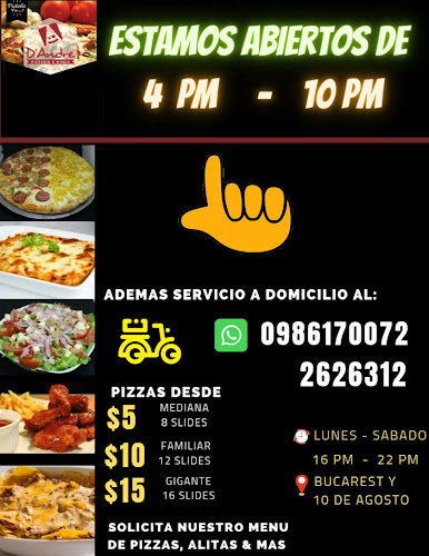 Opinii despre D' Andre Pizzería în Riobamba - Gastronomía y hostelería