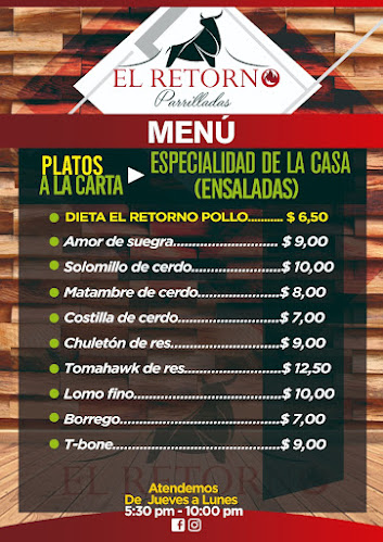 Opinii despre Parrillada "El Retorno". în Santa Rosa - Gastronomía y hostelería