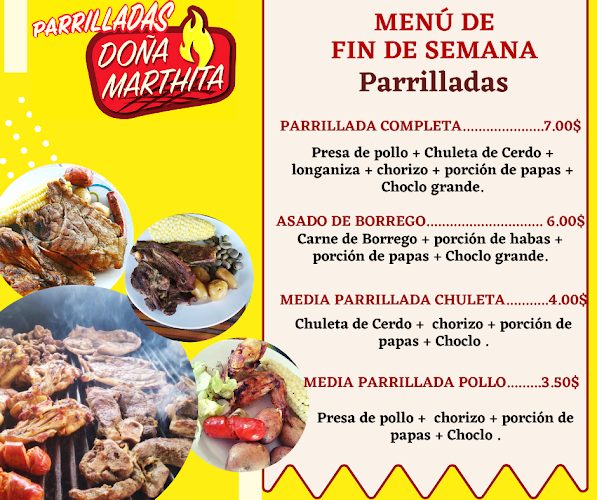 Opinii despre Parrilladas Doña Marthita în Sangolquí - Gastronomía y hostelería