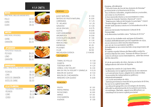 Zaruma - Gastronomía y hostelería