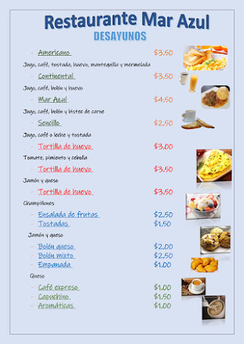 Restaurante Mar Azul - Gastronomía y hostelería