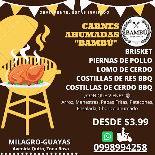 Opinii despre Bambú Ahumados Asados în Milagro - Gastronomía y hostelería
