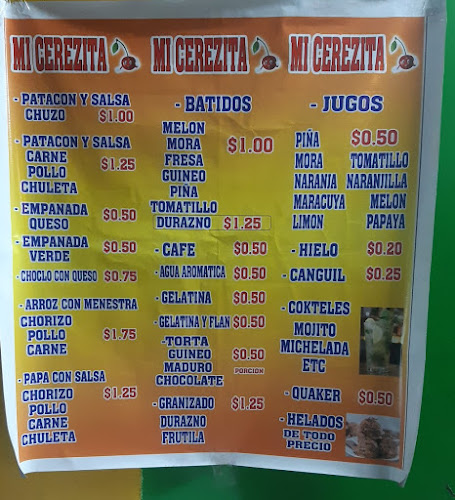 Mi cerezita - helados,piqueos y algo mas..