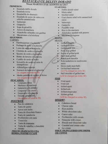 Opinii despre Restaurante Delfín Dorado în Zumbi - Gastronomía y hostelería