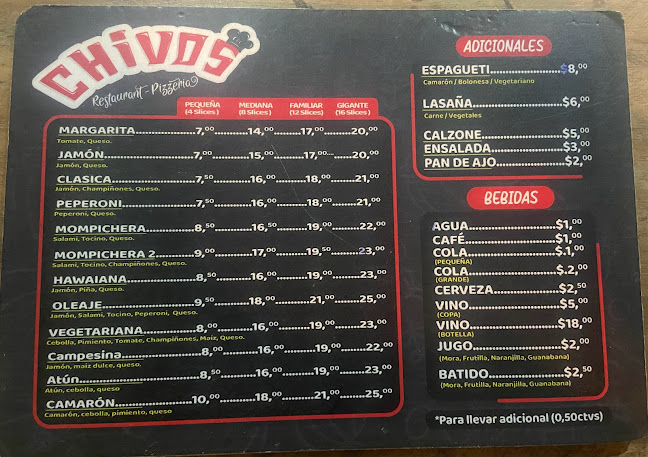 Chivo's Pizzeria y restaurante - Mompiche