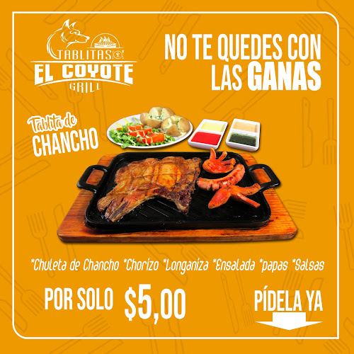 Tablitas El Coyote. Comidas a la Parrilla y Asados