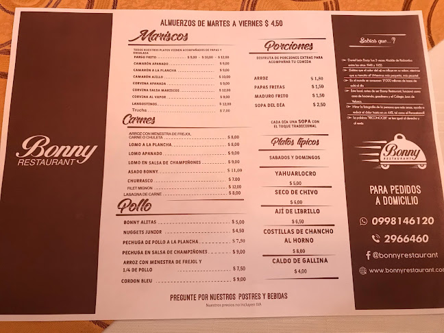 Bonny Restaurant - Gastronomía y hostelería