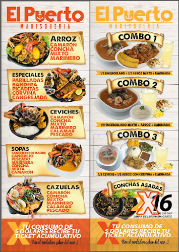 EL PUERTO MARISQUERÍA - Plaza de Ponchos Mariscos Almuerzos Desayunos Meriendas Ceviches Encebollados